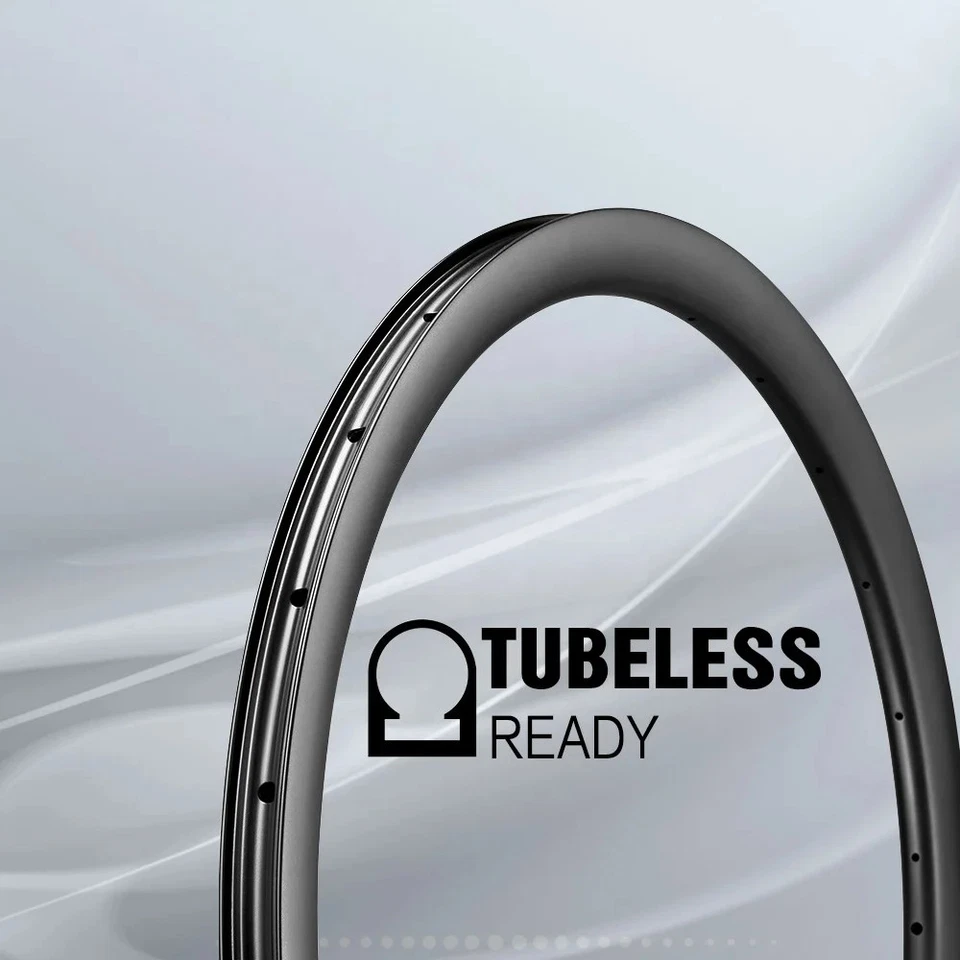 700C Carbon Bicycle Rim Depth 30-55mm Disc Brake Gravel Road Bike Tubeless Rims - Image 4 of 4