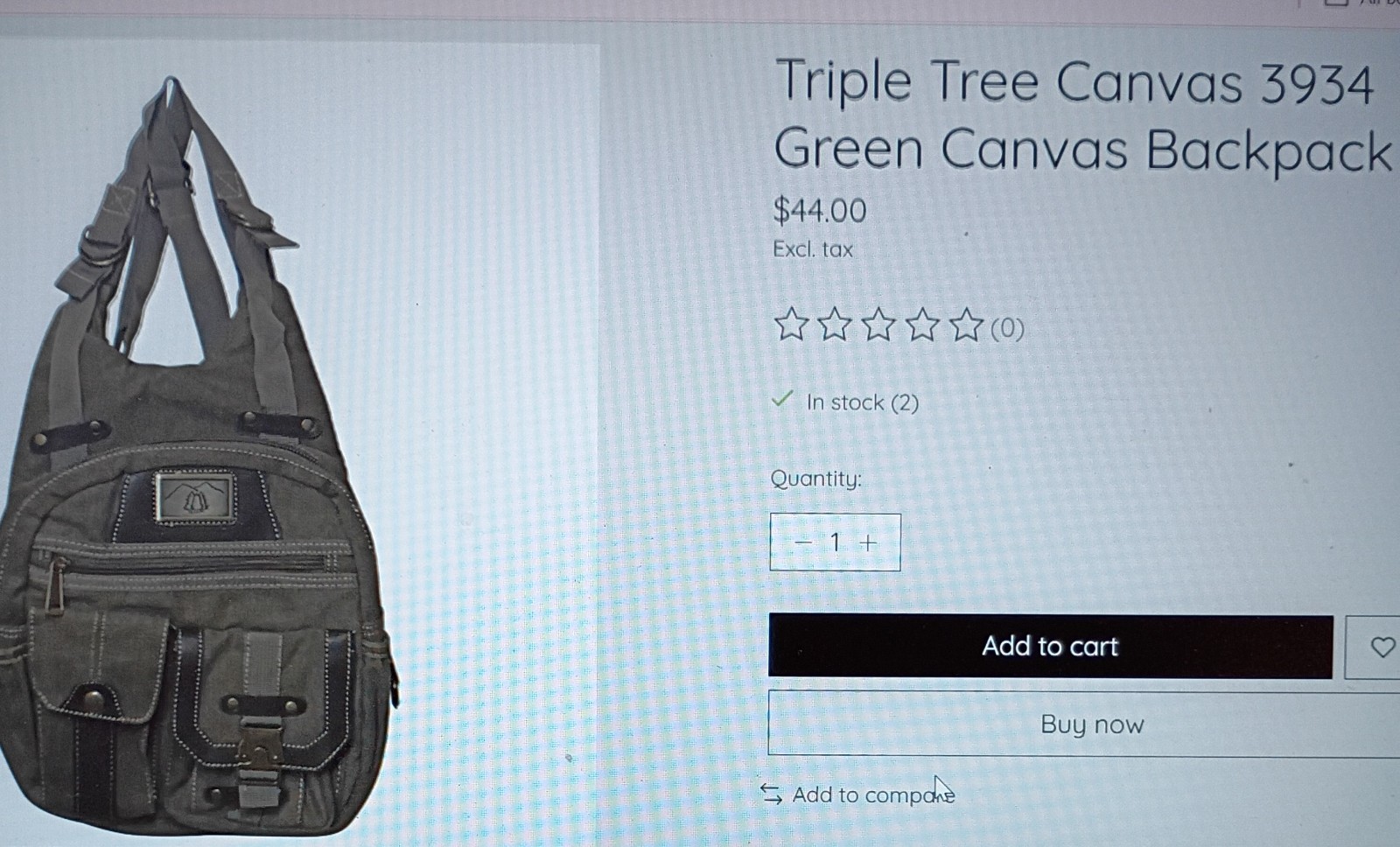 Triple Tree green Canvas Backpack - image 13