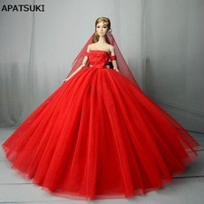 Hot Wedding Dress For 11.5" Doll Clothes 1/6 Evening Dresses Party Gown Outfits