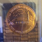 The Morgan Mint Fort Knox Display Card 24K Gold Plated 2001 KY Quarter & Medal — photo 2