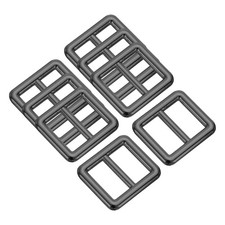 8Pack Slide Buckle 3/5" Tri-Glide Slides Adjuster Webbing Strap Slider, Grey