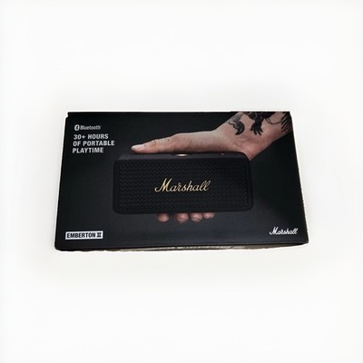 Marshall Emberton II Bluetooth Lautsprecher Schwarz Messing IPX7 30h Akku Neu
