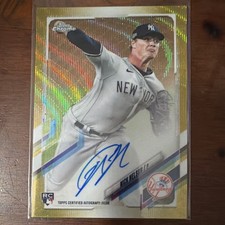 2021 Topps Chrome Nick Nelson Rookie Autograph Gold Refractor /50 Yankees