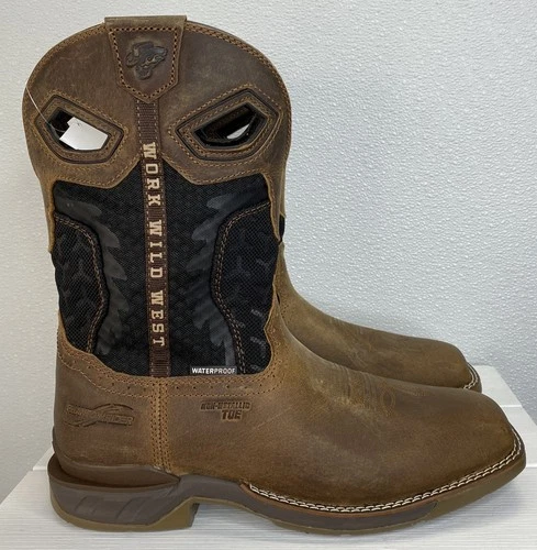 Double H Zenon Western Work Boot Men's Size 10.5 EE Brown Leather Composite Toe