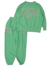Nike Womens Graphic Oversized Full Tracksuit UK 14 Medium  Green Cotton CY08