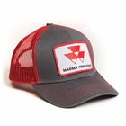 Massey Ferguson Logo Gray / Red Mesh Back Cap, MFGRM