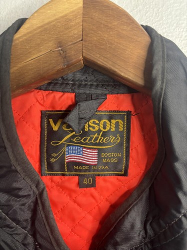 Vanson Leathers Streamliner Weste Herren 40 schwarz gesteppt Motorrad Biker hergestellt in den USA - Bild 4 von 10