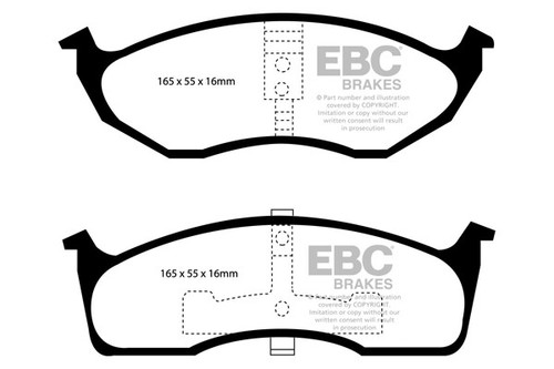 DP41623R Pastillas de freno YELLOWSTUFF EBC Frenos para Chrysler USA 300M Neo... - Imagen 2 de 2