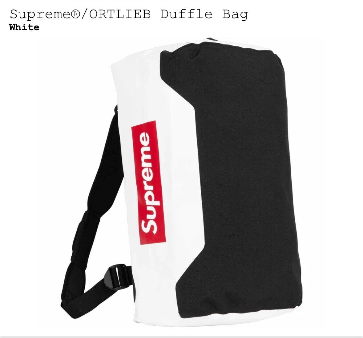 Brand New Supreme® x Ortlieb® Duffle Bag - White - 40L Brand New Supreme® x Ortlieb® Duffle Bag - White - 40L