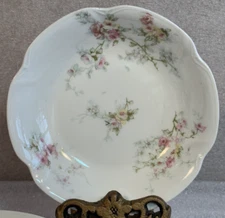 (6) Theodore Haviland Limoges France 5" Fruit Sauce Bowls Pink Yellow Roses