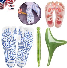 2Pair Acupressure Reflexology Socks w/ 2 Trigger Point Massage Tool Foot Massage