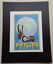 Philips Radio Ad Vintage Tech Miniwatt Tubes Matted Art Ad Print by Louis Kalff