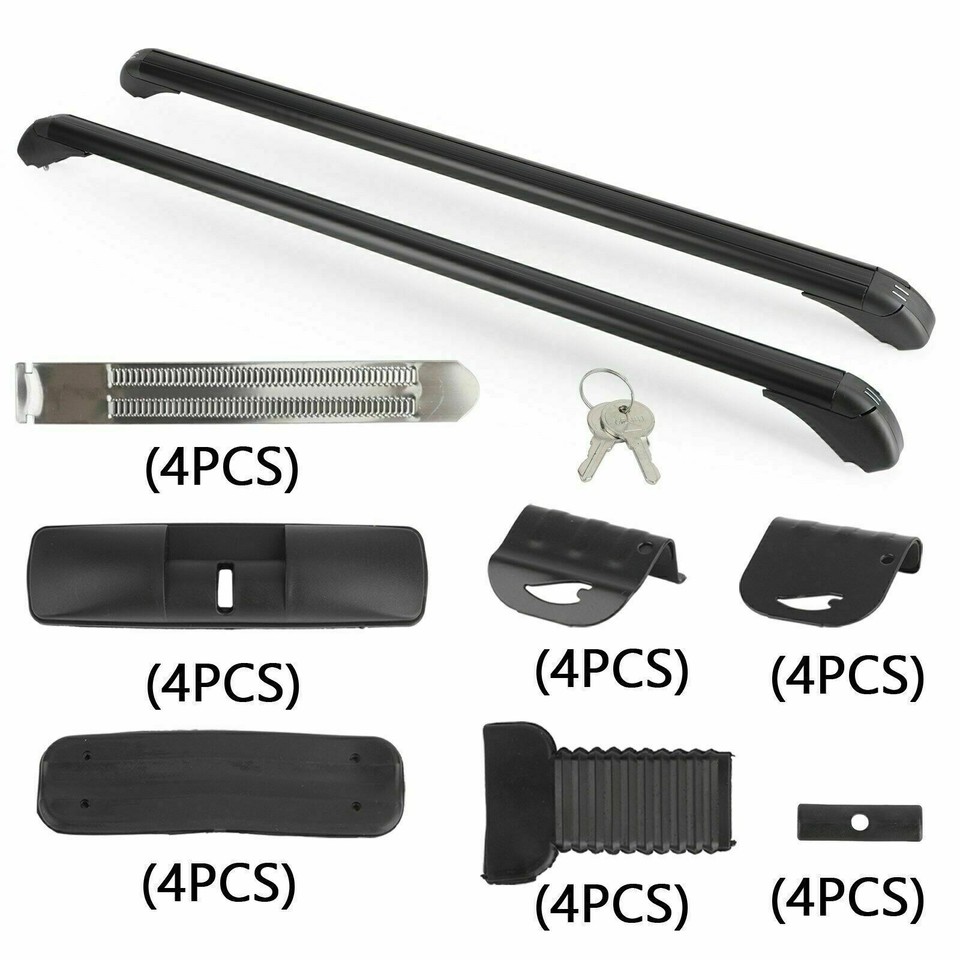 41.3' Universal Lockable Aluminium Car Roof Rack Bars No Rail Anti