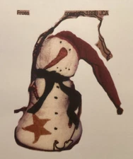 PATTERN Primitive Snowman Doll Christmas Ornament Bowl Filler NEW Primitive Sis