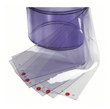  5 12 X 8 Ft 3 Clear Vinyl Strips 0.12 Thickness Pre-puncher Holes