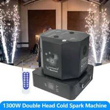 1500W Cold Spark Machine Spin Double Head DMX Sparkler Machine Firework Fountain