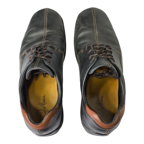 Cole Haan Mens Zeno Lace Up Leather Split Toe Oxford Shoes Navy Blue Size 9 M - Picture 9 of 11