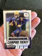 2021 Contenders Draft Picks Diontae Johnson Campus Ticket ! Steelers/Toledo