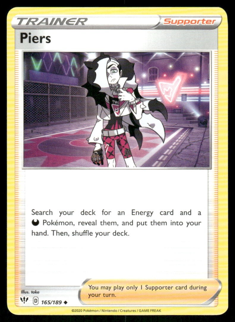 Piers 165/189 Darkness Ablaze Pokemon TCG trading card
