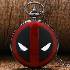 Vintage Spider Hero Boy Mens Analog Quartz Pocket Watch Necklace Chain Gift
