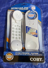 Coby CT-P260 White StreamLine Phone Desk/Wall Mountable Lighted Keypad Slim New