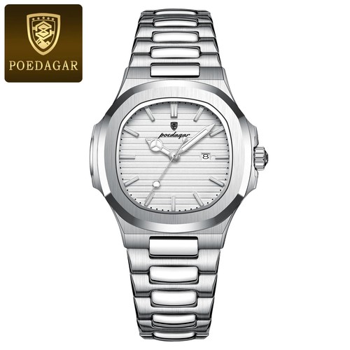 POEDAGAR Reloj Cuadrado de Lujo para Mujer Impermeable Luminoso Fecha Damas Reloj Sta - Imagen 12 de 27