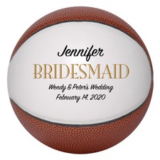 Bridesmaid Custom Basketball Wedding Gift - Personalized Wedding Favor