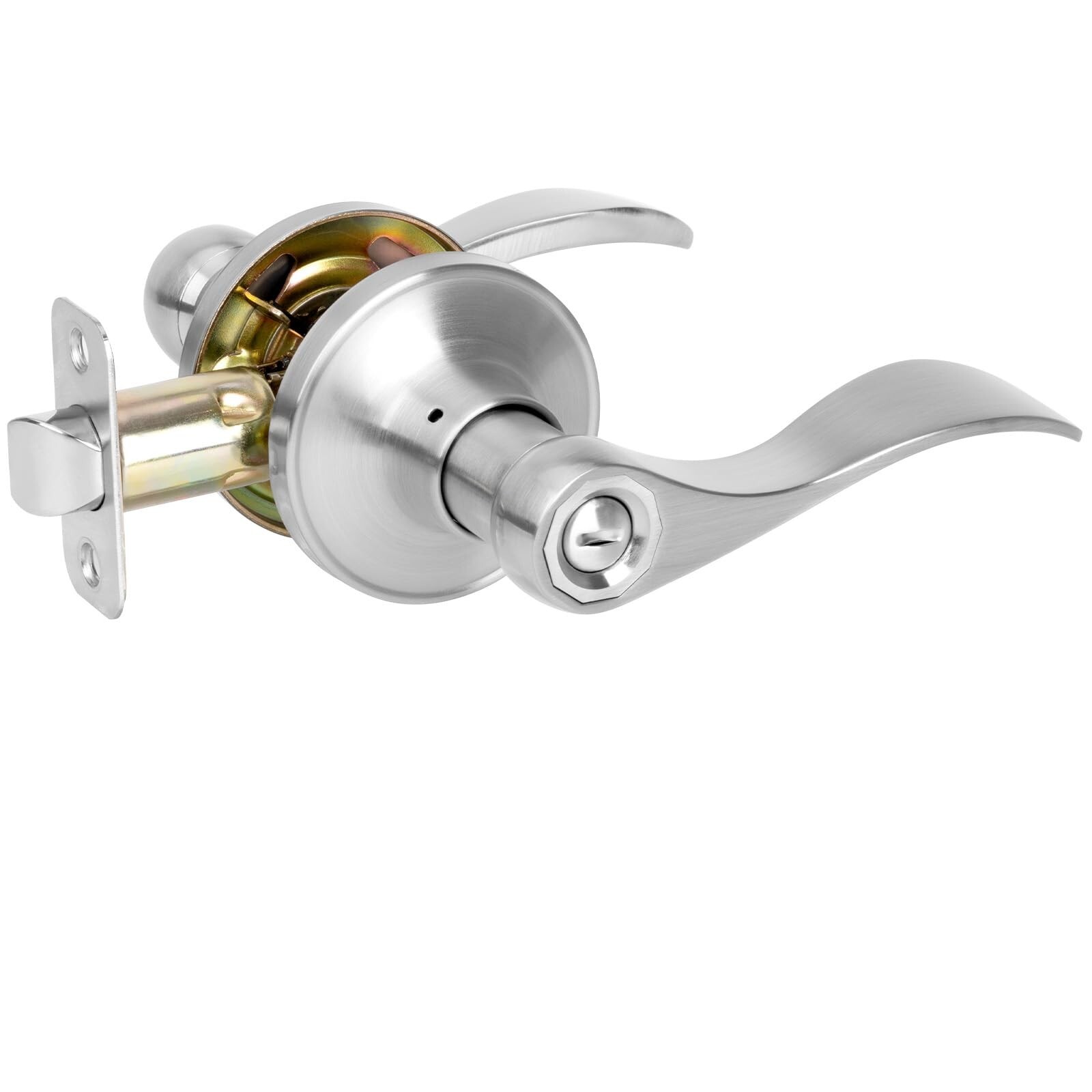 HOSOM Privacy Door Levers, Interior Door Handles for Bedroom and Bathroom, Le...-image