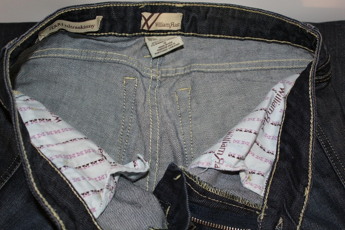 Jean Femme William Rast Jerri - Slim Dark Wash Strass - Taille 26 - Neuf Avec étiquette