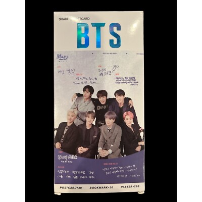 BTS Postcard & Bookmarks Box Set 2019 Official Merchandise, K-Pop Incomplete