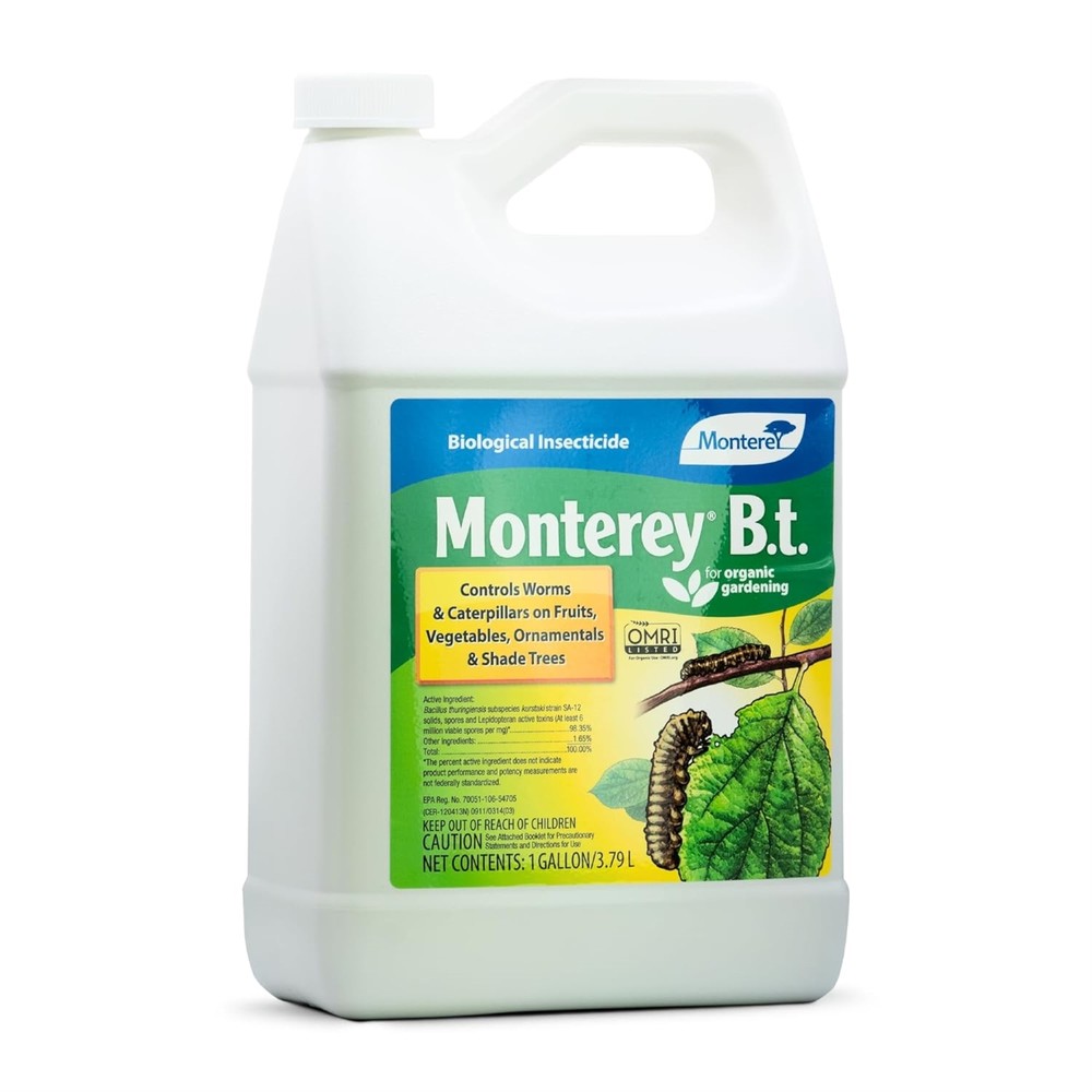 Monterey B.T. Bacillus Thuringiensis Organic Biological Insecticide, 1 Gallon