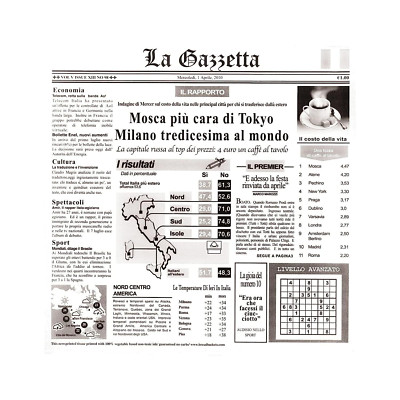 G.E.T. 4-TI1808 12'' x White Food-Safe x 12'', Italian Newsprint 