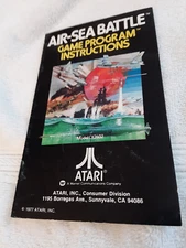 Atari 2600 Air-Sea Battle Video Game Instruction Manual Booklet Only (1977)