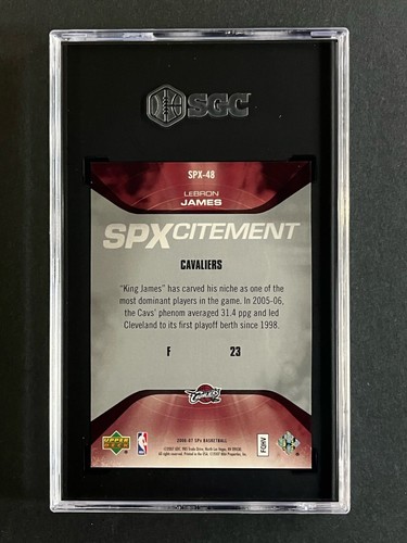2006-07 Upper Deck SPX Spxcitement LeBron James SGC 9.5 Mint + Cavaliers /2999 - Picture 3 of 4