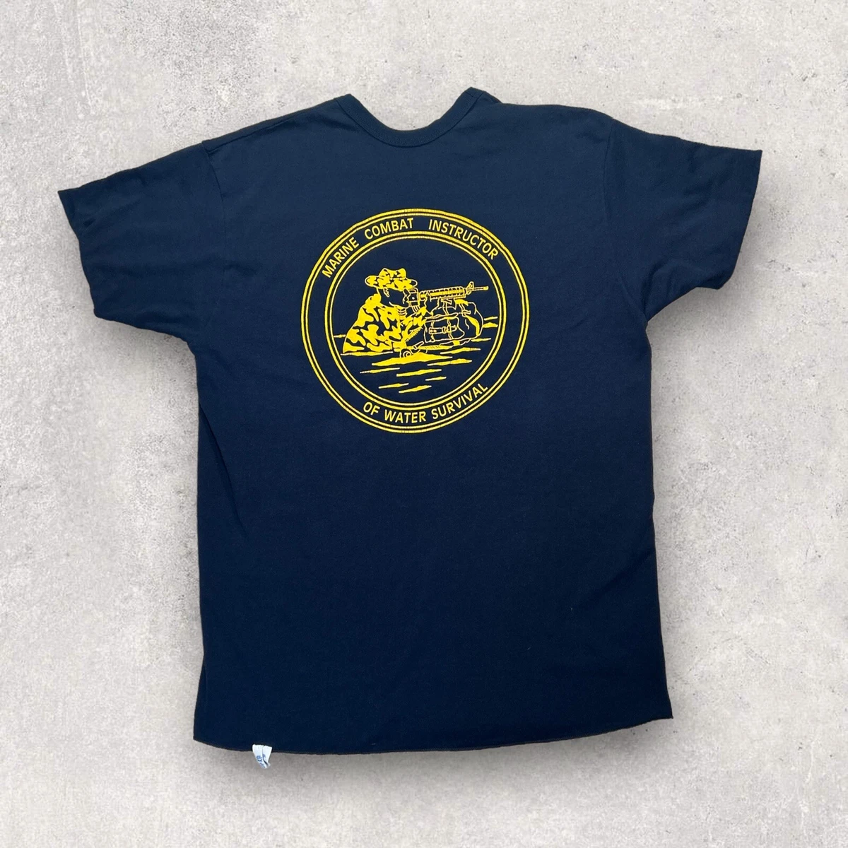 Vintage Champion 80s USA Made Reversible Marines Combat Instructor T Shirt