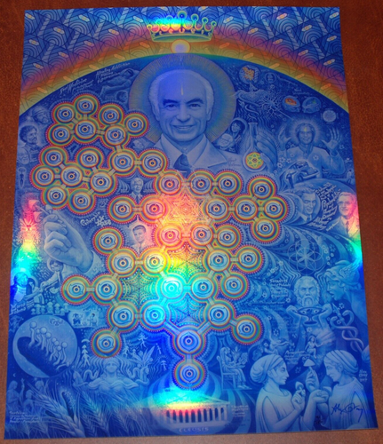 Alex Grey Albert Hofmann Holographic Foil Serigraph Art Print Poster S/# 150