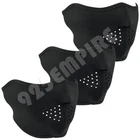 3 Pack Black Neoprene Half Face Mask Reusable Washable Lot