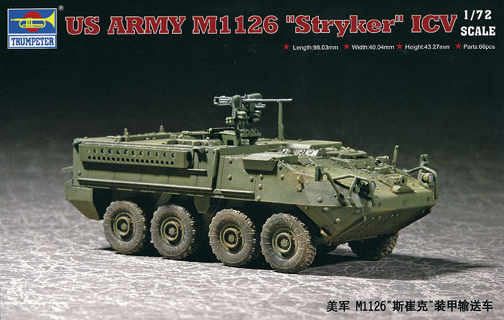 Trumpeter 07255 - 1:72 ''Stryker'' Light Armored Vehicle (ICV) - New