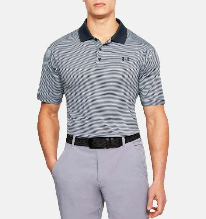 UNDER ARMOUR PERFORMANCE STRIPED POLO NEW NWT 1321344 001 L eBay