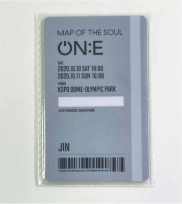 BTS MAP OF THE SOUL ON:E Card Ticket Official Photo Card MOS ONE