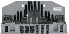 Kit staffe staffaggio cava 16 mm trapano fresa 58 pz Optimum morsa fresatrice