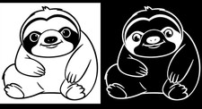 Sloth Graphic Vinyl Decal Car Truck Window Tablet Laptop Tumbler Notebook Mug
