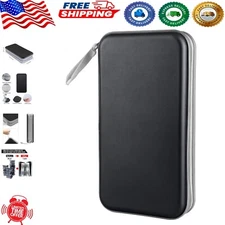 Sleek Black CD Holder for 80 Discs - Durable & Organized Storage Solution