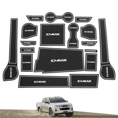 Gate Slot Mats Fits  ISUZU D-MAX 2021-2024 2025 Rubber Non-slip Cup Holder Pad