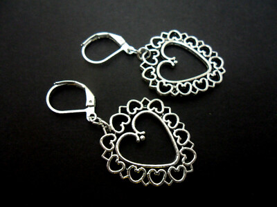 Rhinestone Clip On Earrings Handmade Tibetan Silver Leaf Dangle - Foto 11