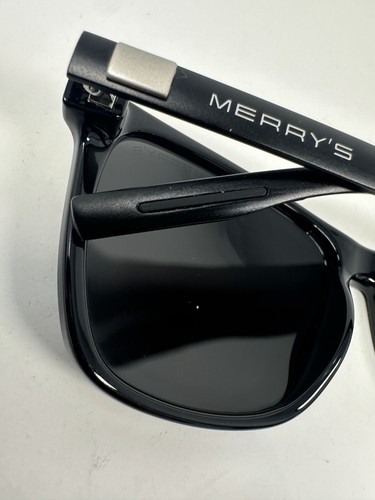 Merry's S8286 Silver Black Polarized Lens Acetate Classic Sunglasses - 140mm - Picture 12 of 14