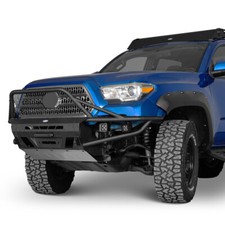 Steel Front Bumper W Stainless Silver Steel Skid Plate Toyota Tacoma 2016-2023 Steel Front Bumper W Stainless Silver Steel Skid Plate Toyota Tacoma 2016-2023