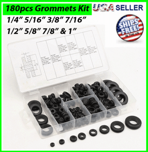 180pc Rubber Grommet Assortment Set Firewall Wiring Electrical Wiring Gasket 180pc Rubber Grommet Assortment Set Firewall Wiring Electrical Wiring Gasket