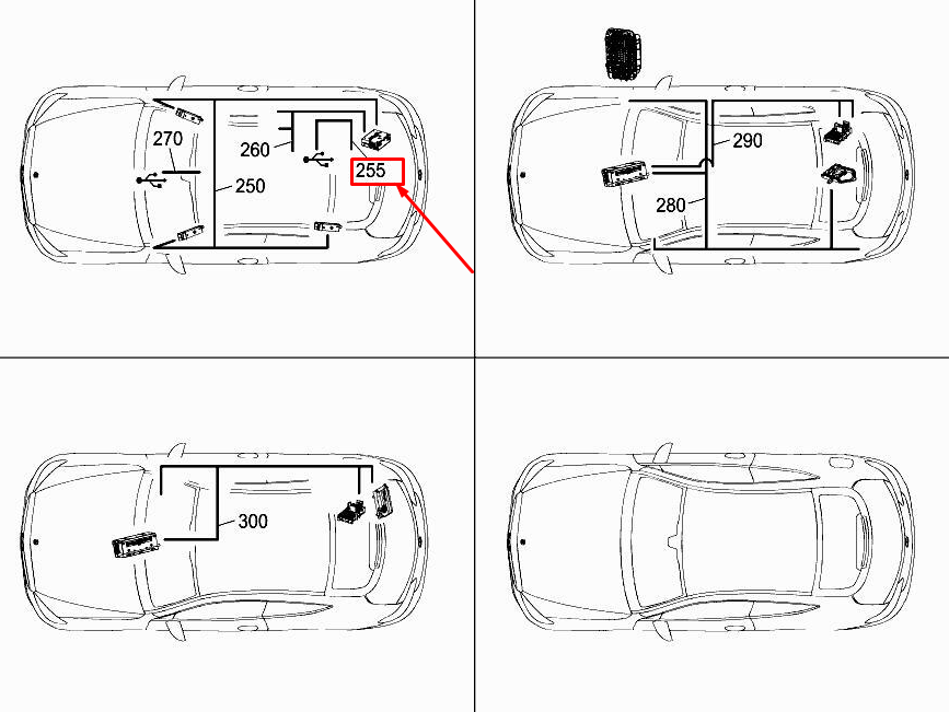 Neu MERCEDES-BENZ C Coupe C205 USB-Splitter-Kabelbaum A2055402317 Original