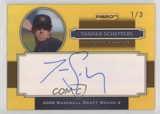 2008 Razor Signature Series Metal Gold Prismatic 1/3 Tanner Scheppers Auto 7xr